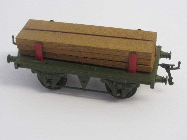 Stop the Drop Auction - Early Hornby Gauge 0 Olive Green No1 Timber Wagon