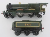 Early Hornby Gauge 0 Clockwork Great Western "Caerphilly Castle" Locomotive and Tender