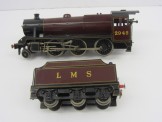 Rare Bassett-Lowke Gauge 0 Control Clockwork LMS Maroon 2-6-0  Mogul Locomotive and Tender 2945