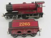 Bassett-Lowke Gauge 0 Clockwork 4-4-0 Red "Princess Elizabeth" Locomotive and Tender