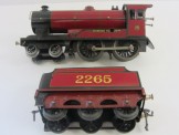 Bassett-Lowke Gauge 0 Clockwork 4-4-0 Red "Princess Elizabeth" Locomotive and Tender 2265