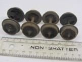 Set of 8 Steel Bogie Wheels with Axles