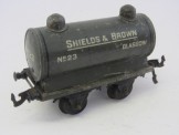 Bing Gauge 0 "Shields and Brown" Tank Wagon