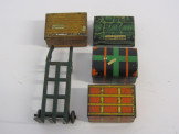 Hornby Gauge 0 Dark Green Luggage Trolley and 4 items of Luggage