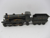 War Time Folk Art Gauge One Clockwork Locomotive and Tender