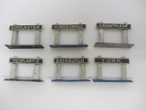 Set of 6 Hornby Gauge 0 Station Name Stands