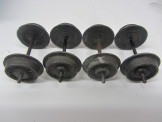 Set of Hornby Gauge 0 Bogie Coach Wheels and Axles