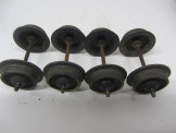 Set of Hornby Gauge 0 Bogie Coach Wheels and Axles