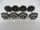 Set of Hornby Gauge 0 Bogie Coach Wheels and Axles