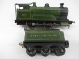 Scarce Bassett-Lowke Gauge 0 Clockwork Great Western 0-4-0 Locomotive and Tender 3410