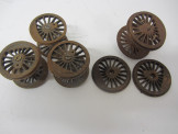 Gauge 0 Rusty Steel Wheels