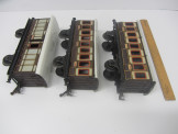 Rake of 3 Bing Gauge One L&NWR 4-Wheeled Passenger Coaches