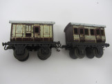 Pair of Early Bing Gauge One  4-wheeled L&NWR Passenger Coaches