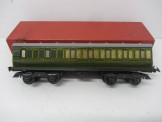 Scarce Postwar Hornby Gauge 0 No2 SR B/3rd Passenger Coach Boxed