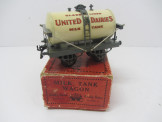 Early Hornby Gauge 0"United Dairies" Tank Wagon Boxed