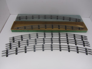 5 Hornby Gauge 0 Steel Curved Rails (Half Circle) Boxed
