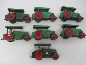 7 Dinky Toy Road Rollers