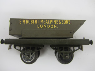 Early Hornby Gauge 0 "Sir Robert McAlpine & Sons. London." Rotary Tipping Wagon