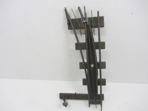 Rare Early Bassett-Lowke Gauge 0 Tinplate LH Electric Point With Brass Strip Centre Rail