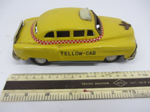 Japanese Tinplate Friction Drive Yellow Cab