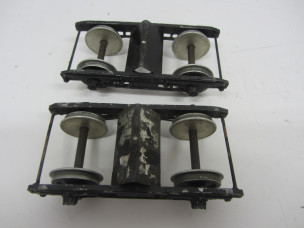 Pair of Early Exley Gauge 0 Bogie Coach Bogies