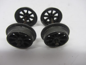 Set of Prewar Bassett-Lowke Gauge 0 Wagon Wheels with Axles